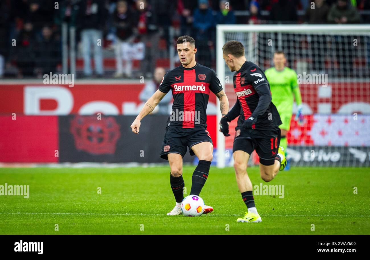 Leverkusen, Germany. 07th Jan 2024. Granit Xhaka (Leverkusen), Florian