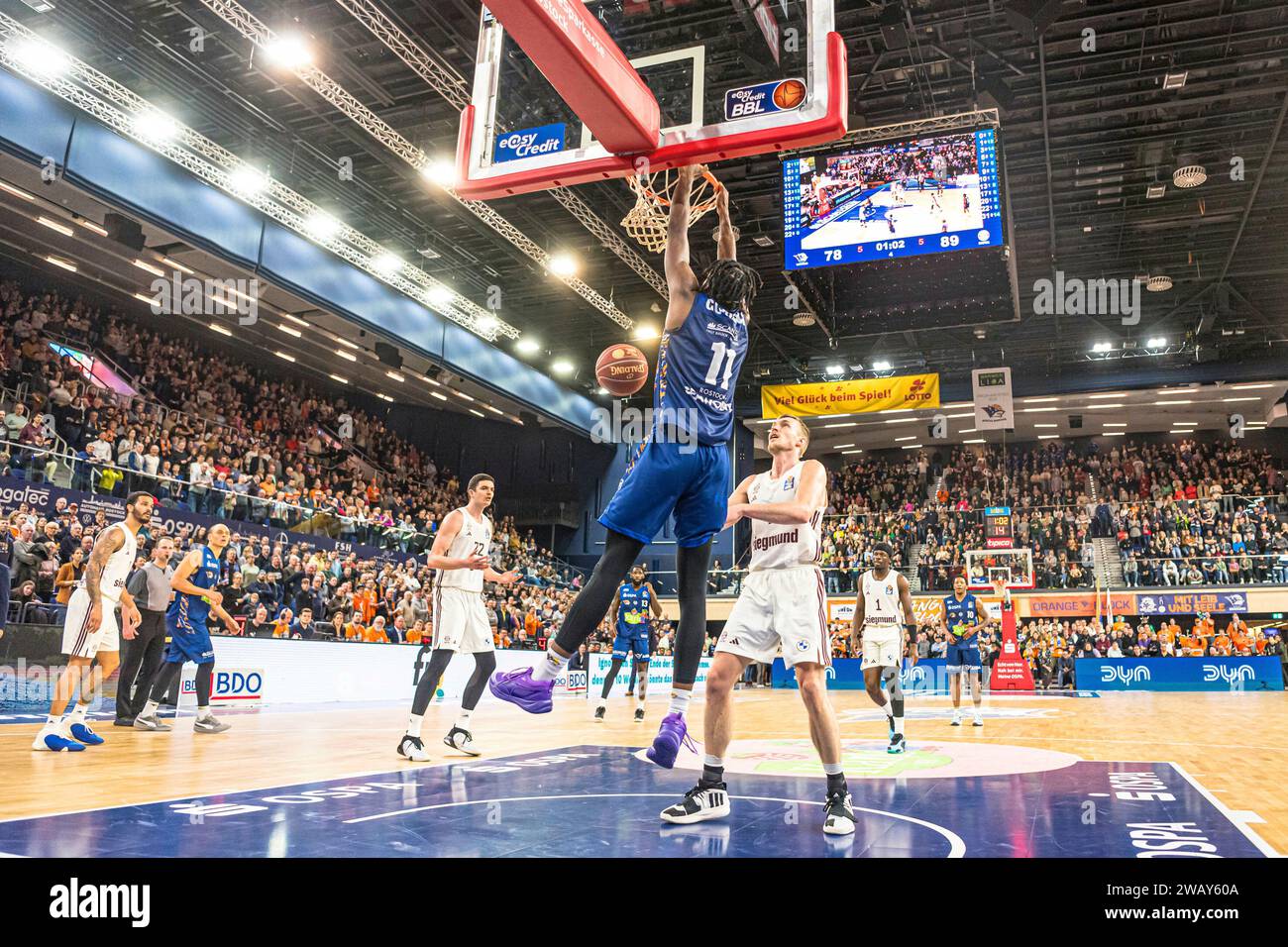 Rostock, Deutschland 07. Januar 2024 1.BBL 2023/2024 Rostock