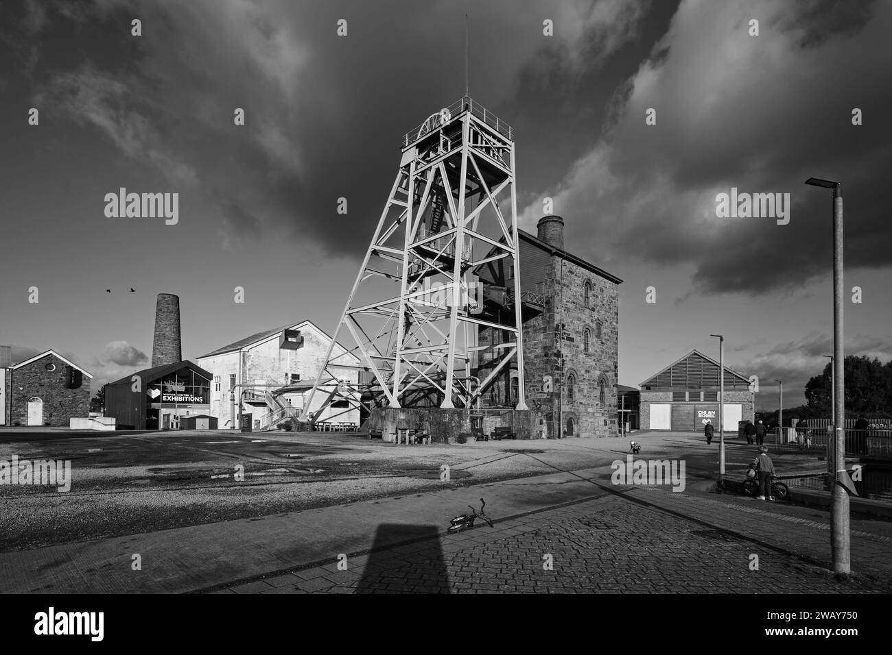 HEARTLANDS POOL CAMBORNE WORLD HERITAGE SITE MINING ENGINE HOUSE Stock
