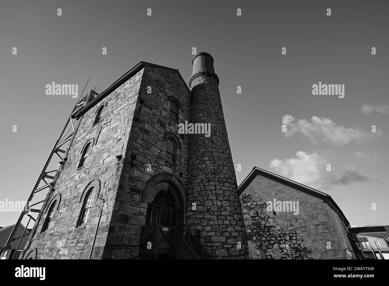 HEARTLANDS POOL CAMBORNE WORLD HERITAGE SITE MINING ENGINE HOUSE Stock