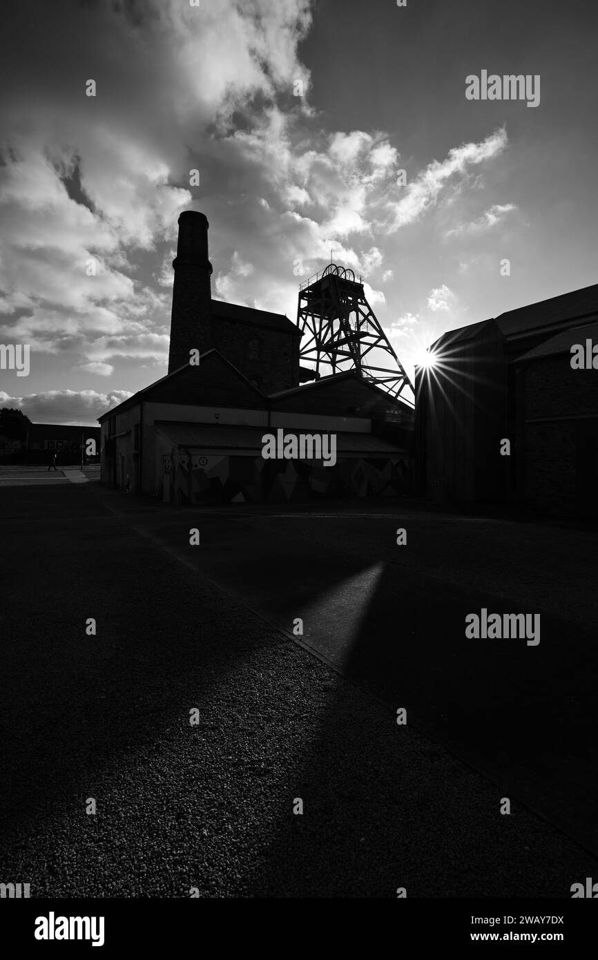 HEARTLANDS POOL CAMBORNE WORLD HERITAGE SITE MINING ENGINE HOUSE Stock