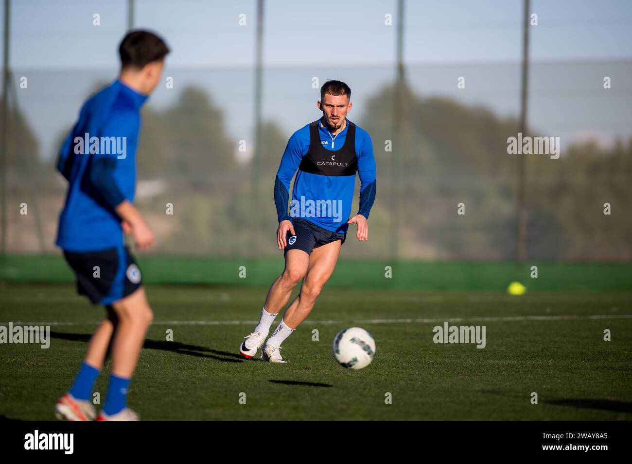 Benidorm, Spain. 07th Jan, 2024. Genk's Andi Zeqiri pictured during a