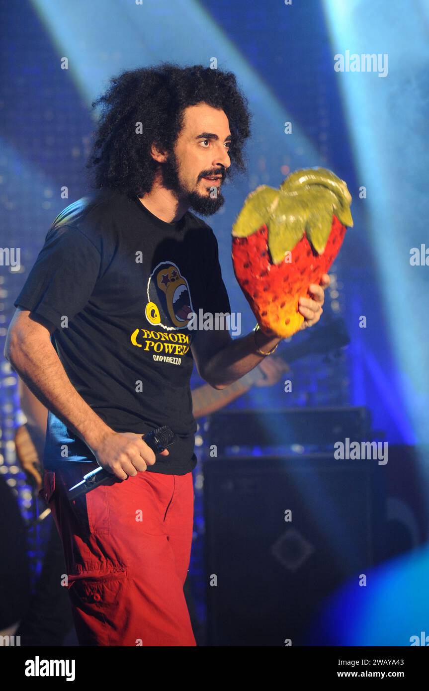 Milan Italy 20080903 Caparezza,Italian singer,during the musical