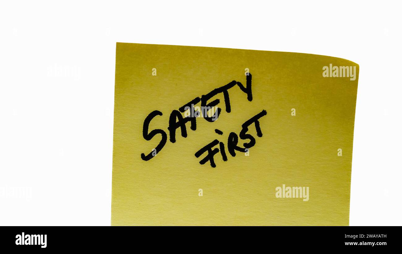 Handwriting announcement text safety hi-res stock photography and ...