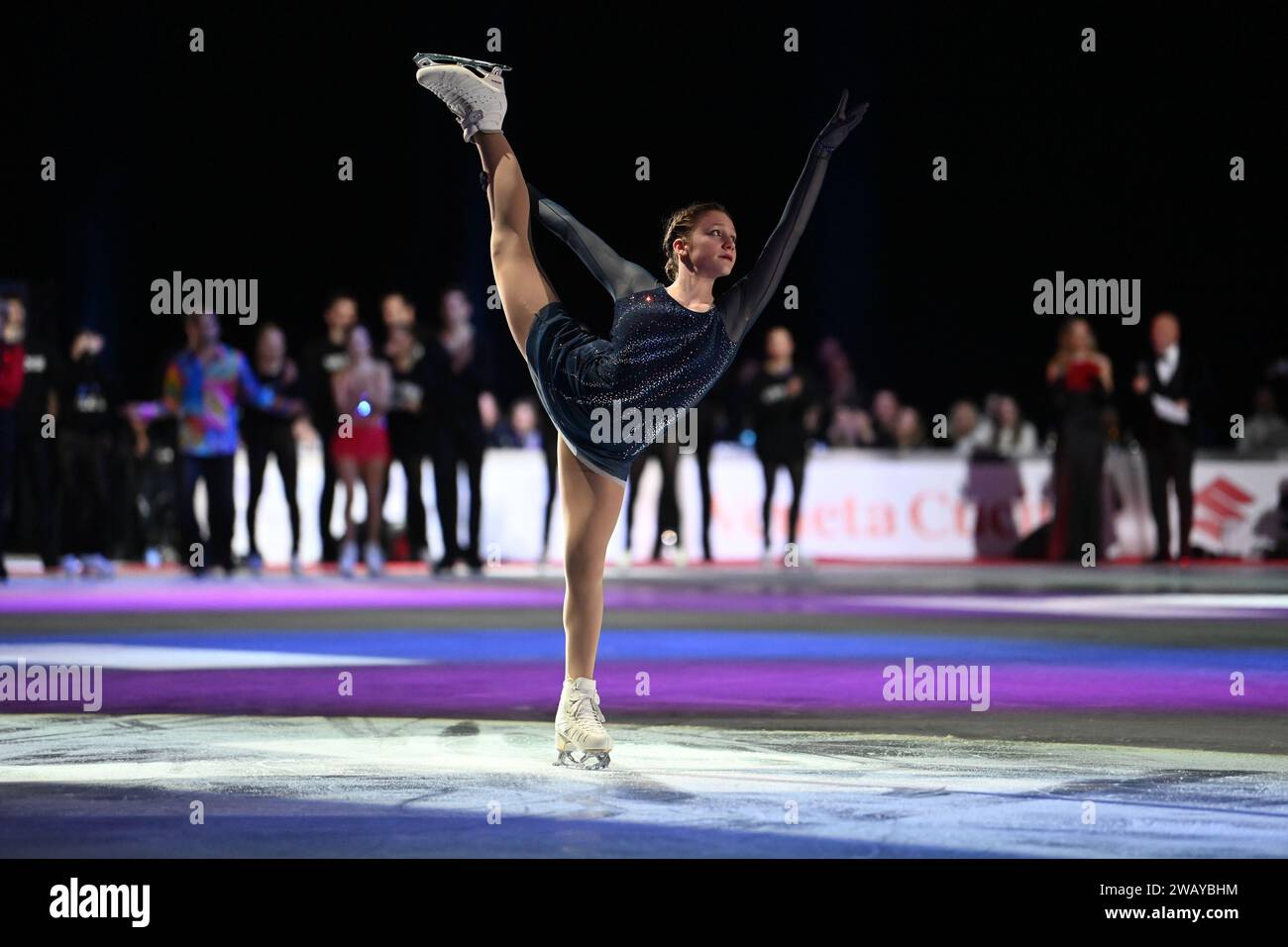 Bologna, Italy. 06th Jan, 2024. Sarina Joos performing during 2024 Bol