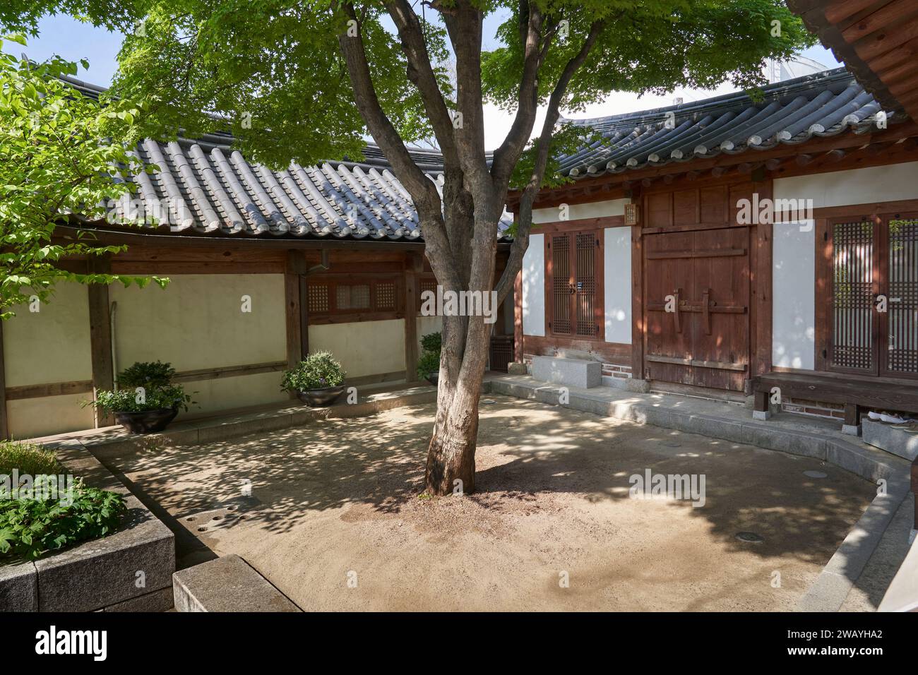 Internal court of Beak Inje House, a traditional Korean house of a
