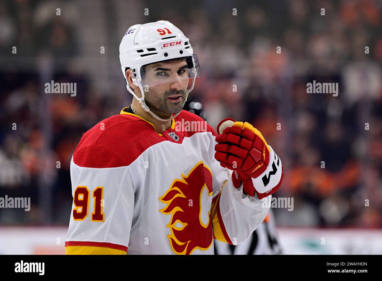 Calgary Flames' Nazem Kadri in action during an NHL hockey game against