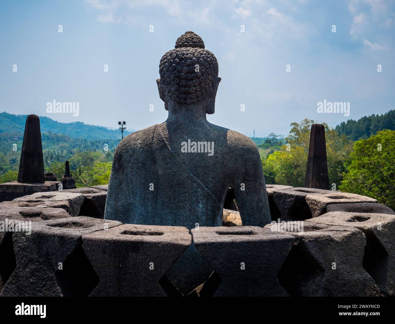 Borobudur temple steps hi-res stock photography and images - Alamy