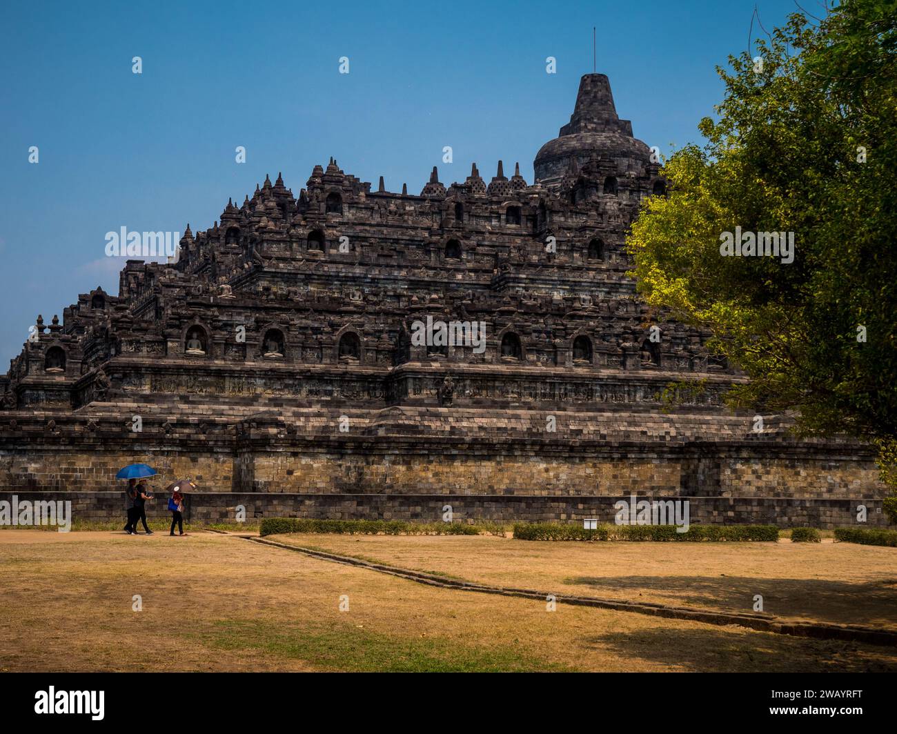 Borobudur temple steps hi-res stock photography and images - Alamy