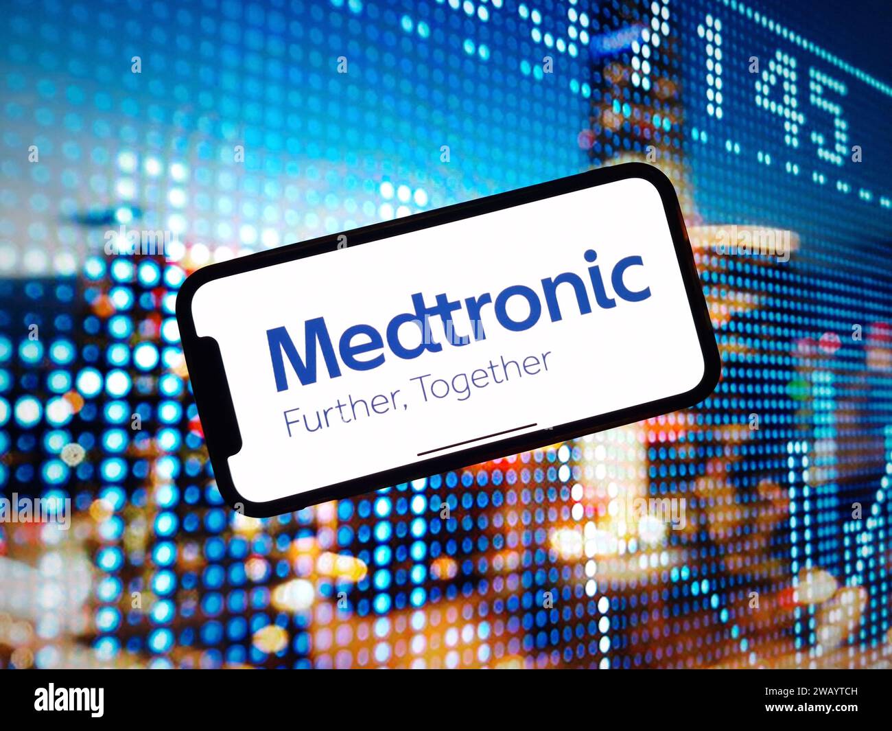 Konskie, Poland January 07, 2024 Medtronic company logo displayed on