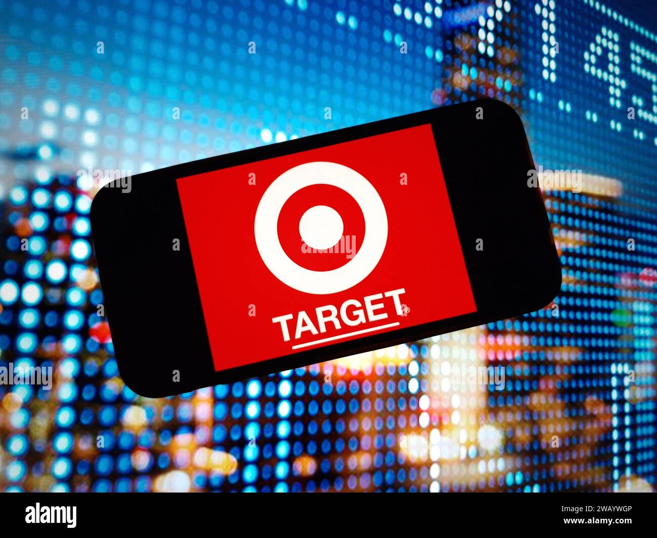 Konskie, Poland - January 07, 2024: Target company logo displayed on ...