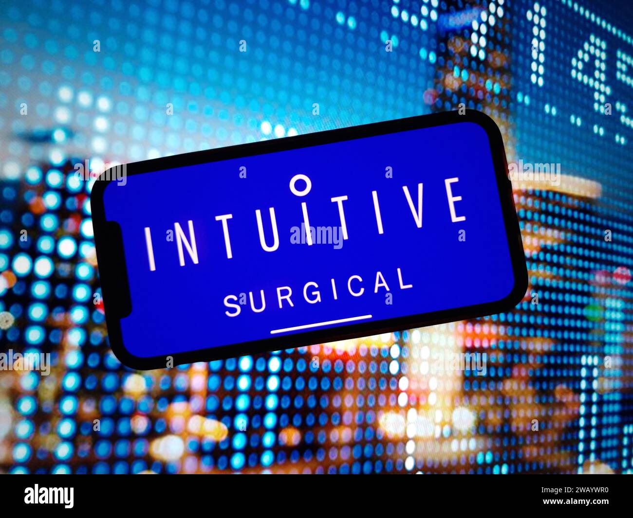 Konskie Poland January 07 2024: Intuitive Surgical company logo Konskie Poland January 07 2024: Intuitive Surgical company logo