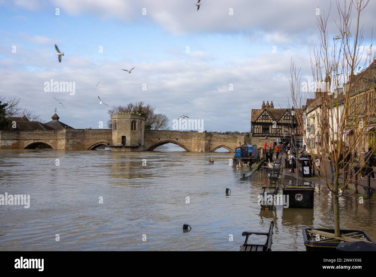 Flooding in St Ives Cambridgeshire, January 2024 Stock Photo Alamy