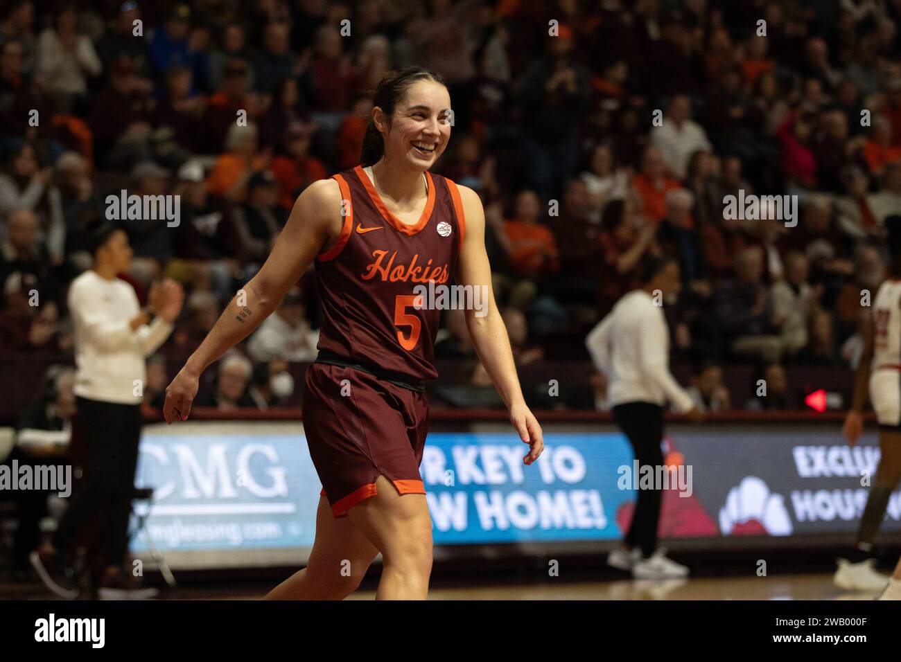 Blacksburg, VA, USA. 7th Jan, 2024. Virginia Tech Hokies guard Georgia ...