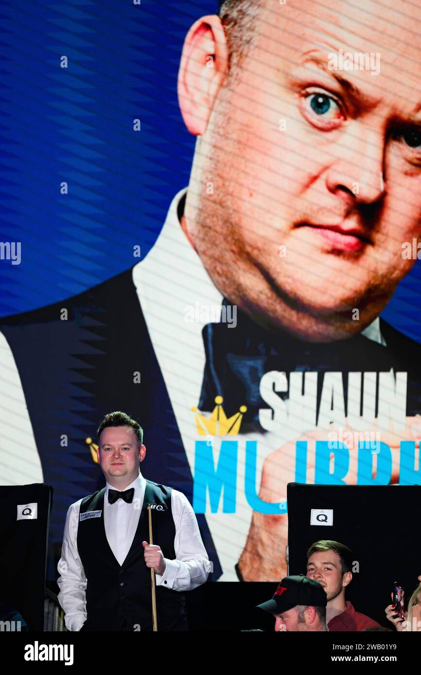 LONDON, UNITED KINGDOM. 07th Jan, 2024. Shaun Murphy enters the arena