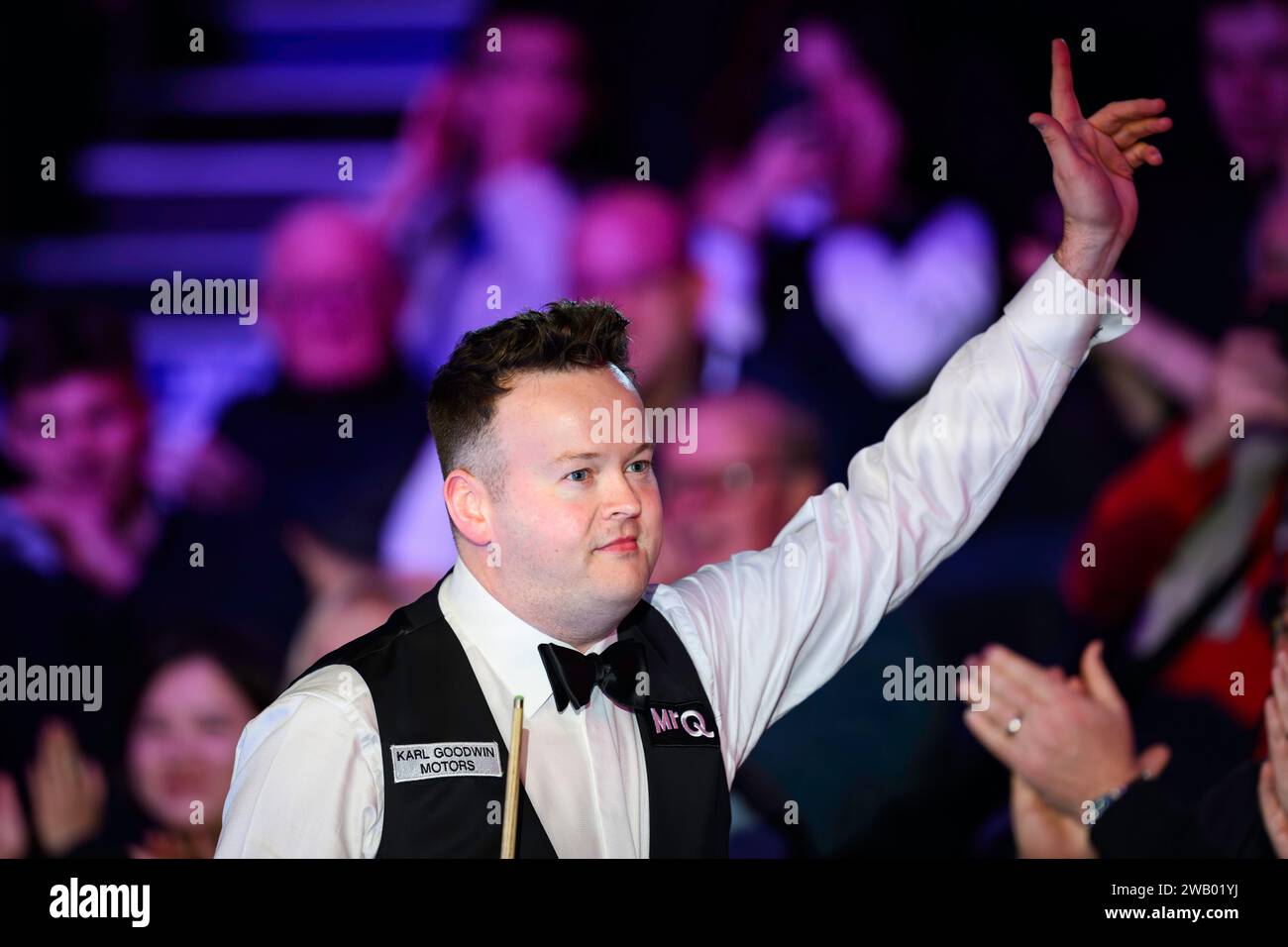 LONDON, UNITED KINGDOM. 07th Jan, 2024. Shaun Murphy enters the arena