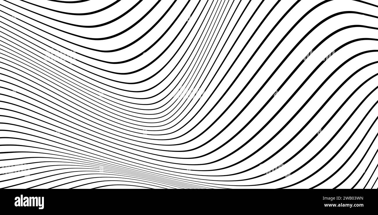 abstract black and white vector wave background Stock Vector Image ...