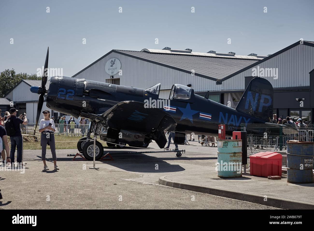 US navy Airplane from pacific War - authentic and mythic Corsair Stock Photo