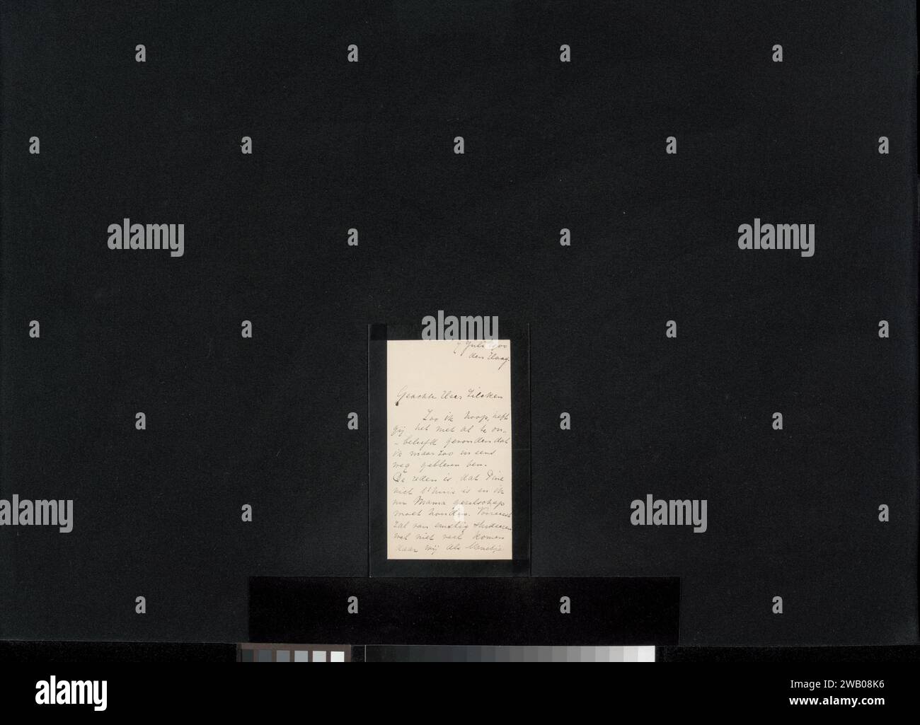 Letter To Philip Zilcken 1900 Letter The Hague Paper Ink Writing 
