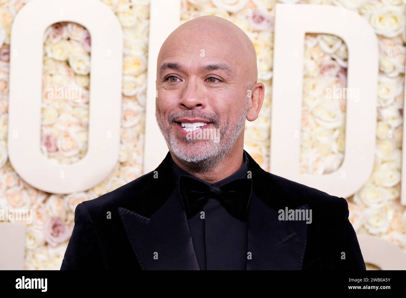 Host Jo Koy arrives at the 81st Golden Globe Awards on Sunday, Jan. 7