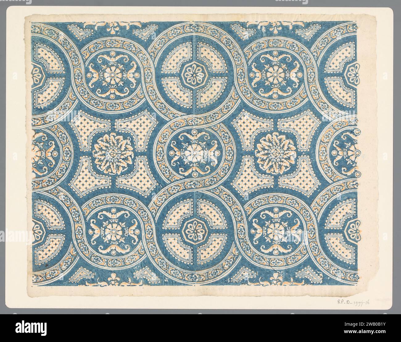 Blade with floral ornaments in braid, 1700 1860 Leaf with floral ornaments in braid work