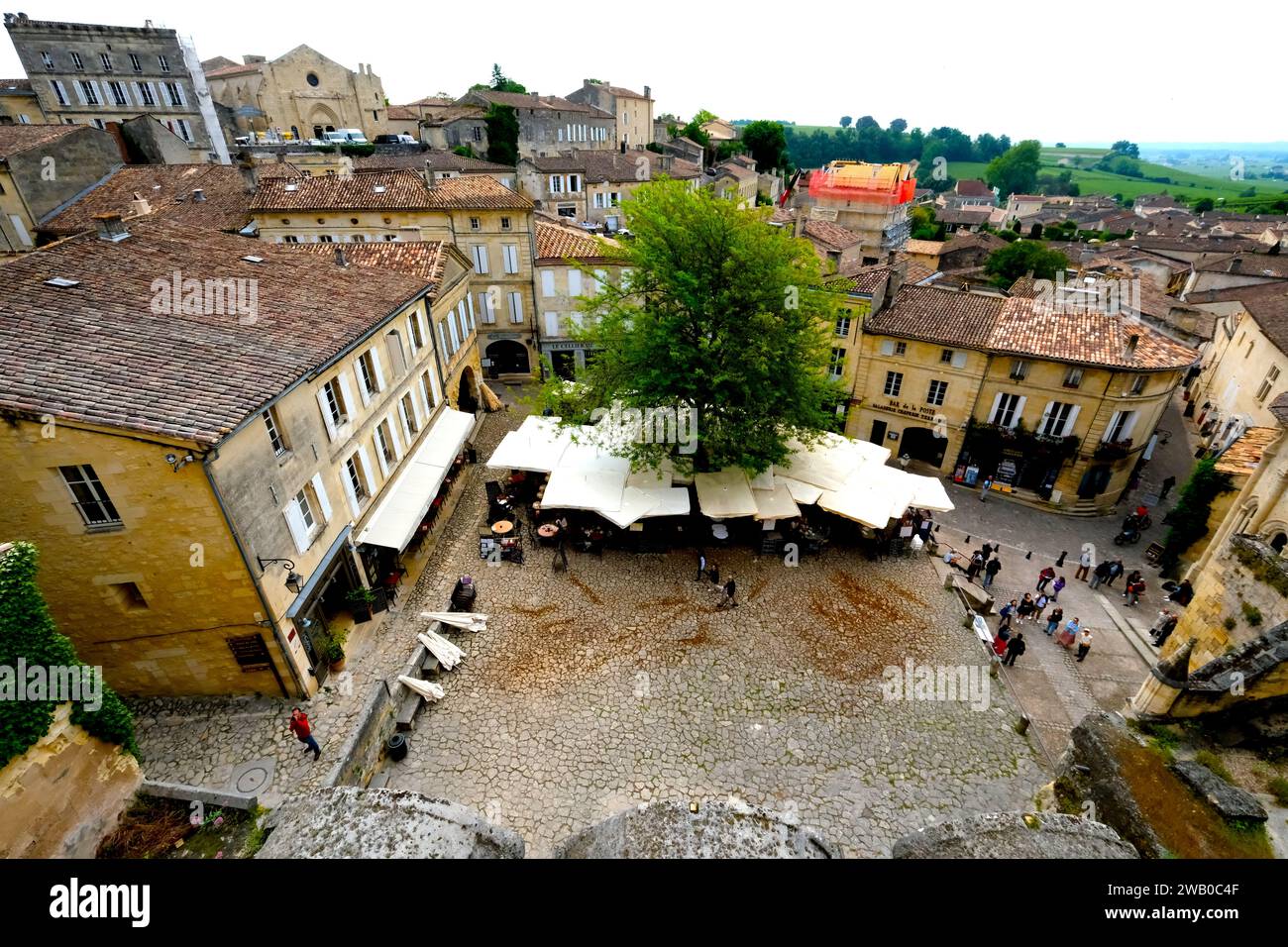 The medieval town of St Emilion in the Gironde Department in south-west France Stock Photo