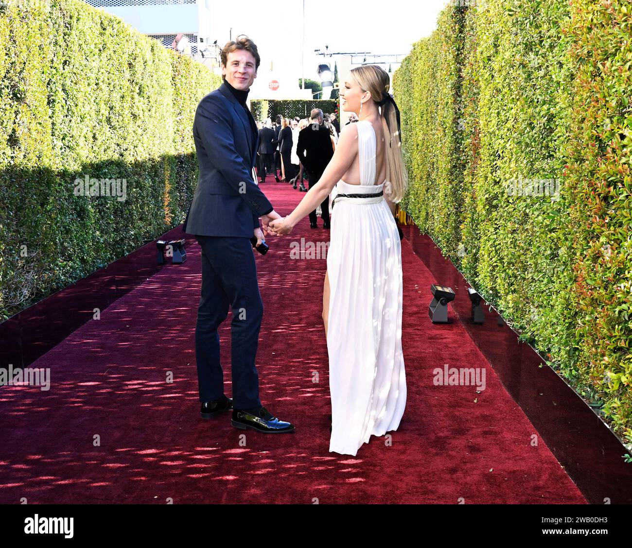 Beverly Hills, United States. 07th Jan, 2024. Josh Brubaker and Anna