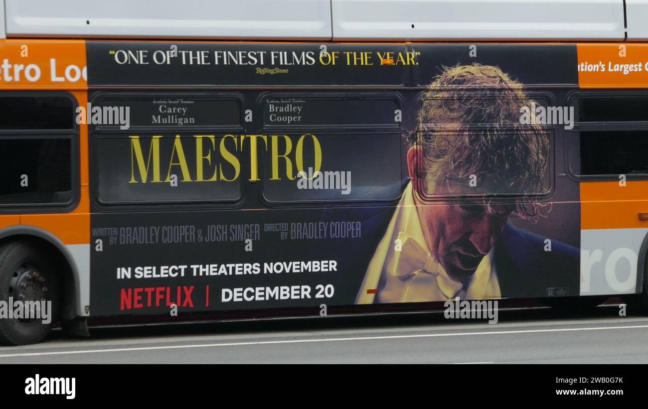 Los Angeles, California, USA 1st January 2024 Maestro Bus with Bradley ...