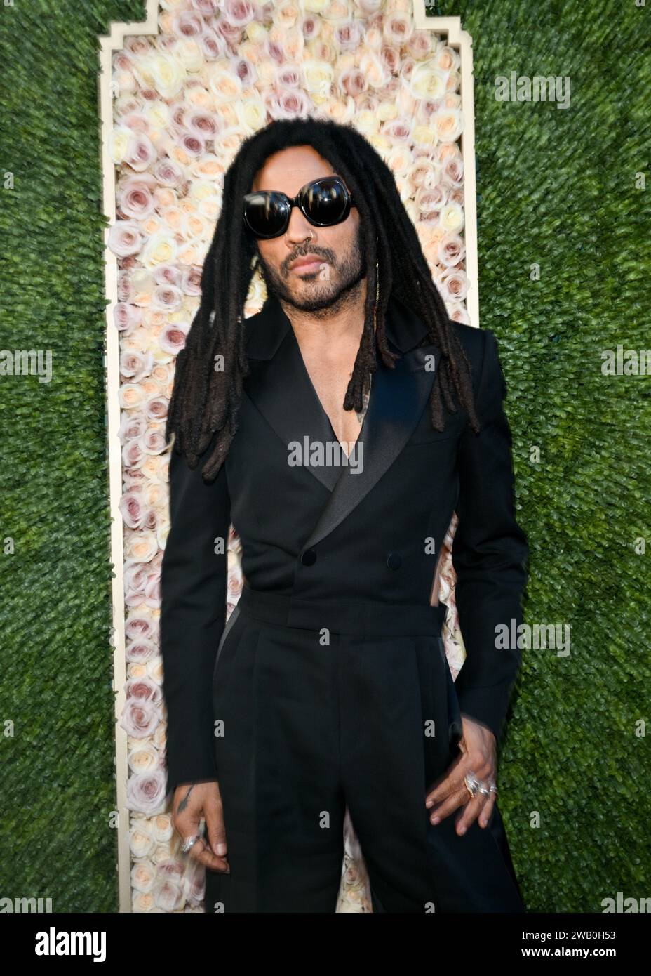 Lenny Kravitz at the 81st Golden Globe Awards held at the Beverly
