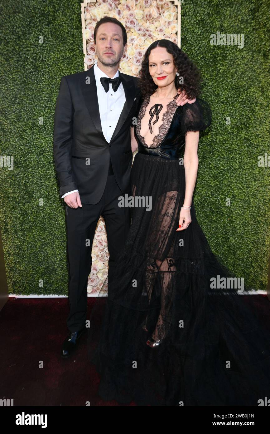 Ebon MossBachrach and Yelena Yemchuk at the 81st Golden Globe Awards