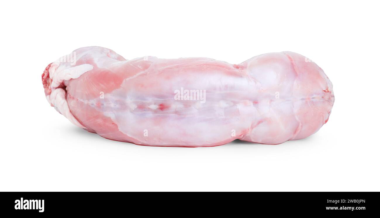 Whole fresh raw rabbit isolated on white Stock Photo
