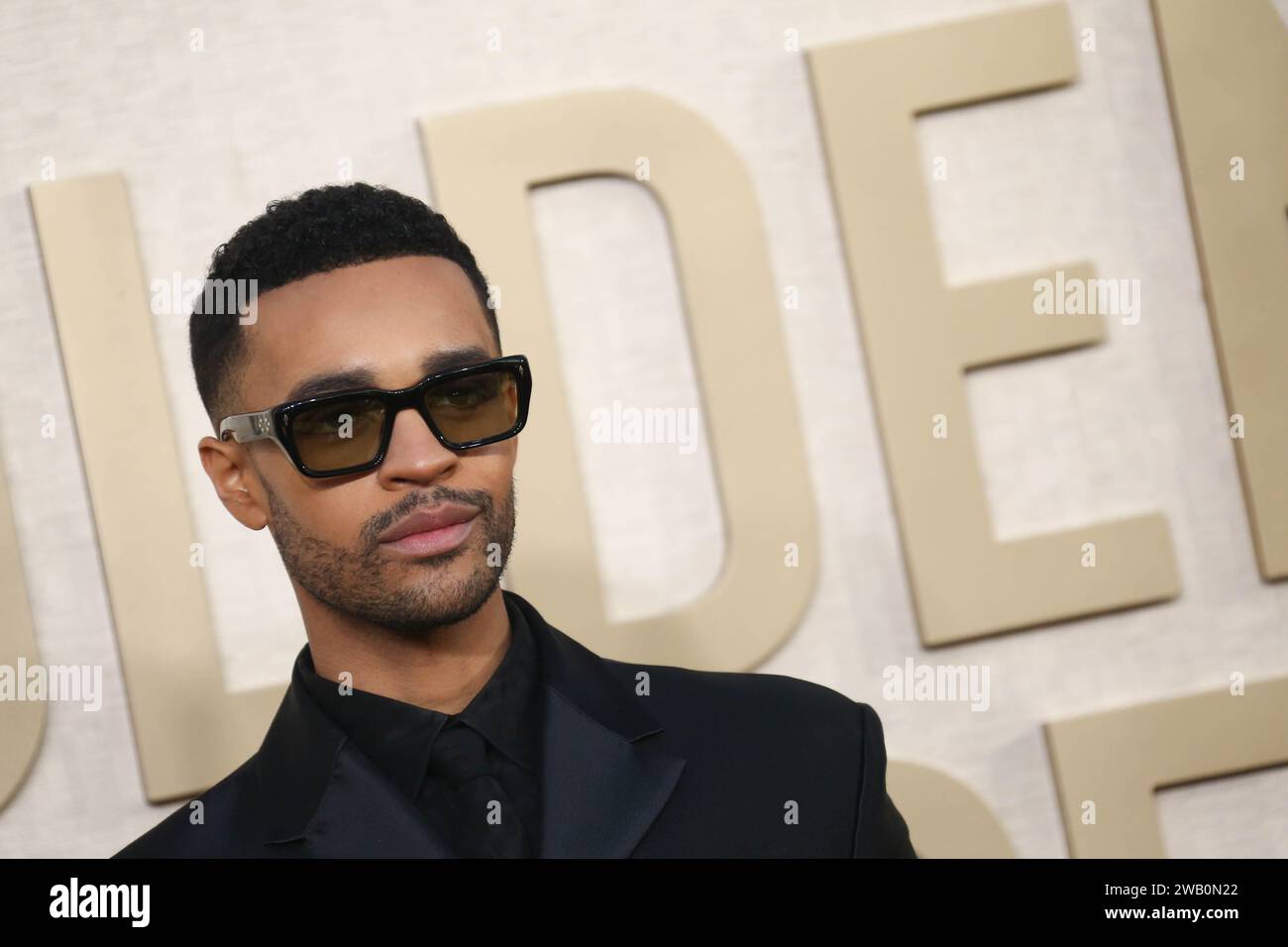 Noah J. Ricketts at the 81st Golden Globe Awards held at the Beverly ...