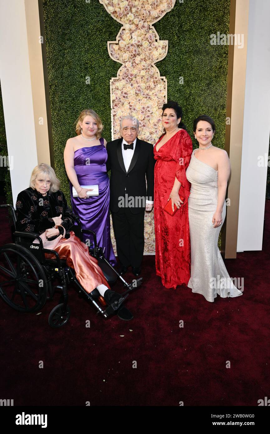 Beverly Hills, United States. 07th Jan, 2024. Domenica Cameron-Scorsese at the 81st Golden Globe Awards held at the Beverly Hilton Hotel on January 7, 2024 in Beverly Hills, California. Credit: PMC/Alamy Live News Stock Photo