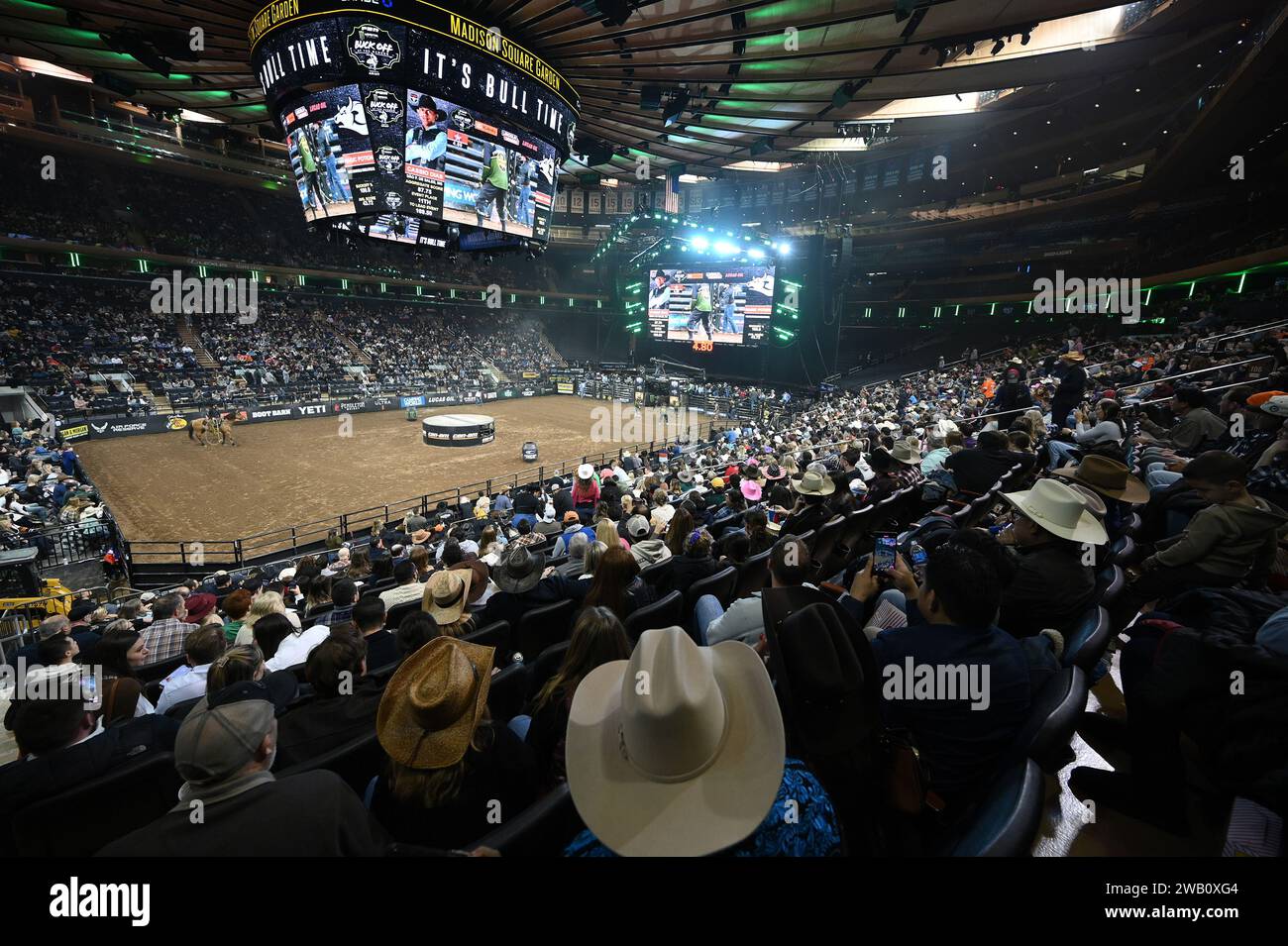 New York USA 07th Jan 2024 Crowds Watch Round 3 Of Professional   New York Usa 07th Jan 2024 Crowds Watch Round 3 Of Professional Bull Riding Pbr Unleash The Beast Held At Madison Square Garden New York Ny January 7 2024 Photo By Anthony Beharsipa Usa Credit Sipa Usaalamy Live News 2WB0XG4 