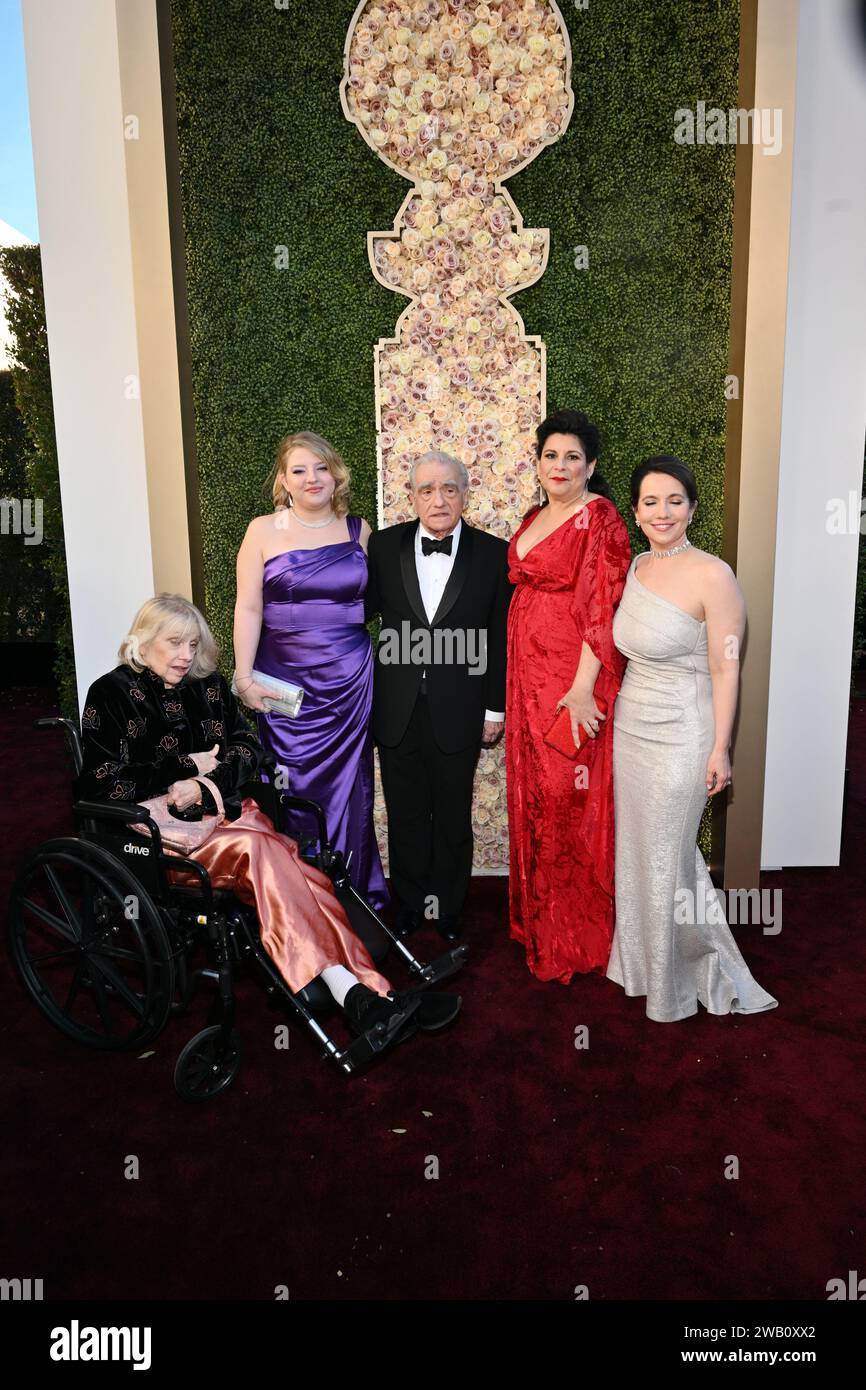 Beverly Hills, United States. 07th Jan, 2024. Domenica Cameron-Scorsese at the 81st Golden Globe Awards held at the Beverly Hilton Hotel on January 7, 2024 in Beverly Hills, California. Credit: PMC/Alamy Live News Stock Photo