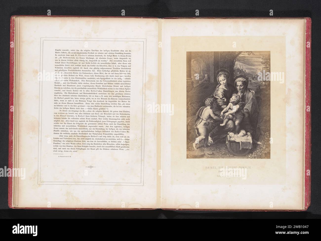 Photo production from a print to La Perla through Rafaël, Gustav Schauer, After Anonymous, After Rafaël, c. 1851 - In or Before 1861 photograph  Berlin photographic support albumen print Holy Family, and derived representations Stock Photo