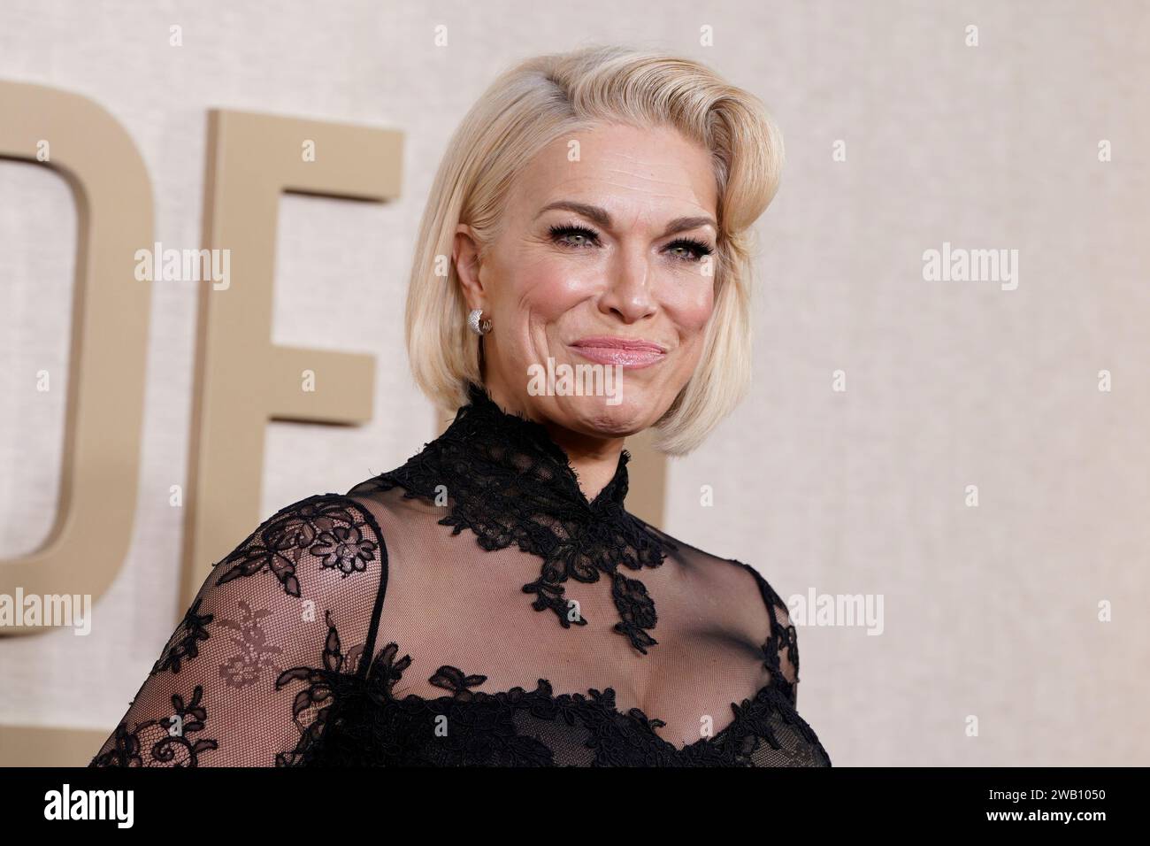 Hannah Waddingham arrives at the 81st Golden Globe Awards on Sunday ...