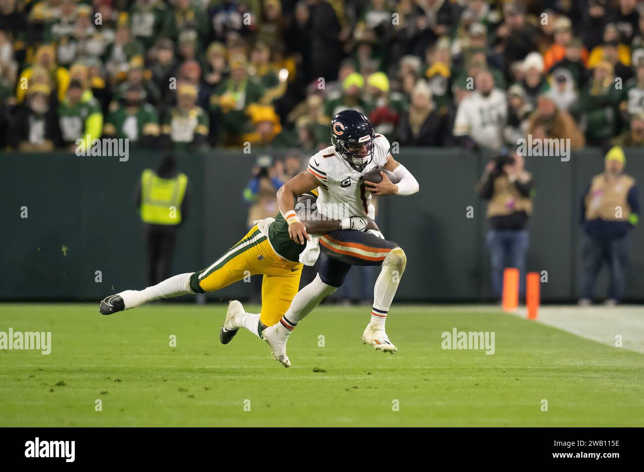 Green Bay, WI, USA. 7th Jan, 2025. Green Bay Packers linebacker Quay