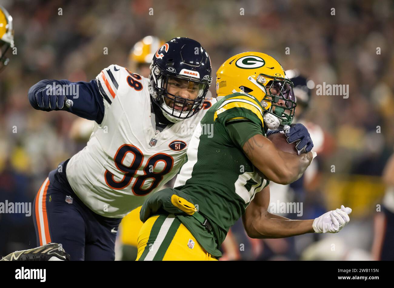 Green Bay, WI, USA. 7th Jan, 2024. Green Bay Packers wide receiver Bo