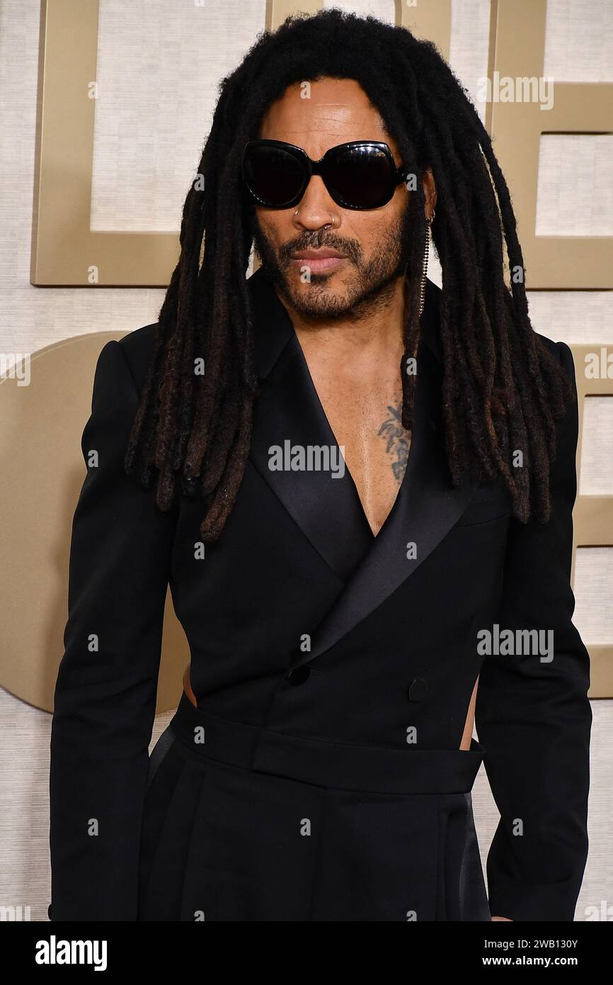 Lenny Kravitz attends the 81st Annual Golden Globe Awards at The