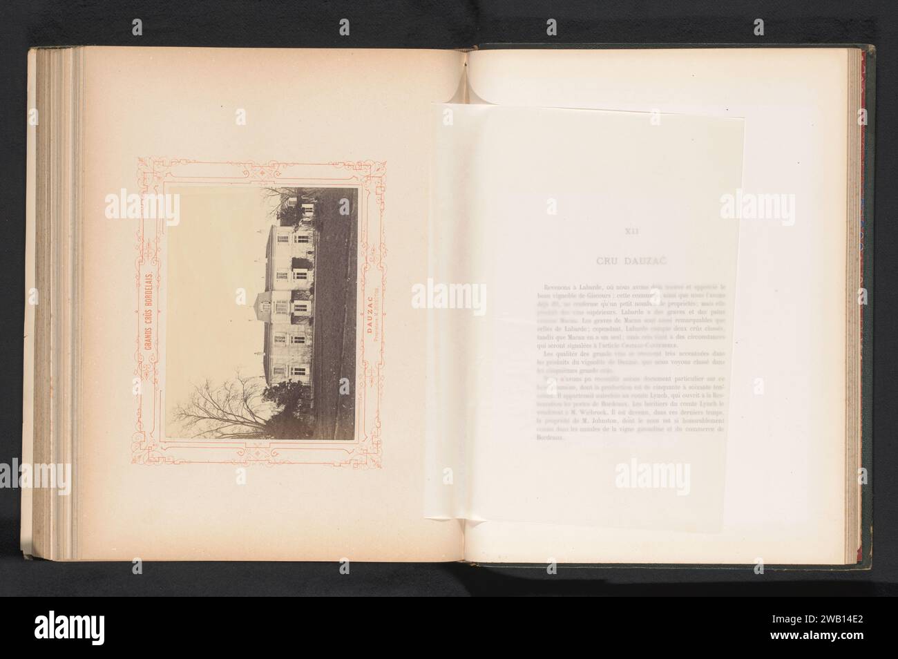 View of Château Dauzac in Labarde, France, Alfred Danflou, c. 1862 - in or before 1867 photograph  Labarde photographic support albumen print castle Château Dauzac Stock Photo