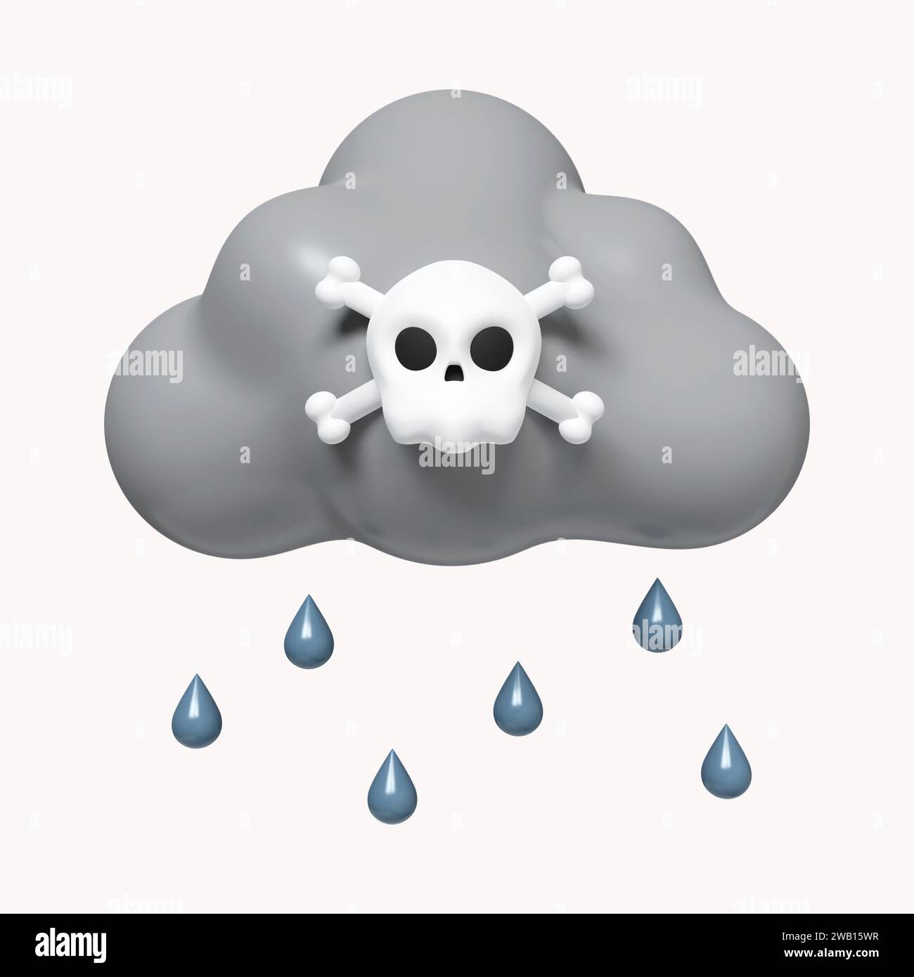 3d Acid Rain Effects Of Toxic Air Pollution On The Environment Minimalism Concept Icon 9730