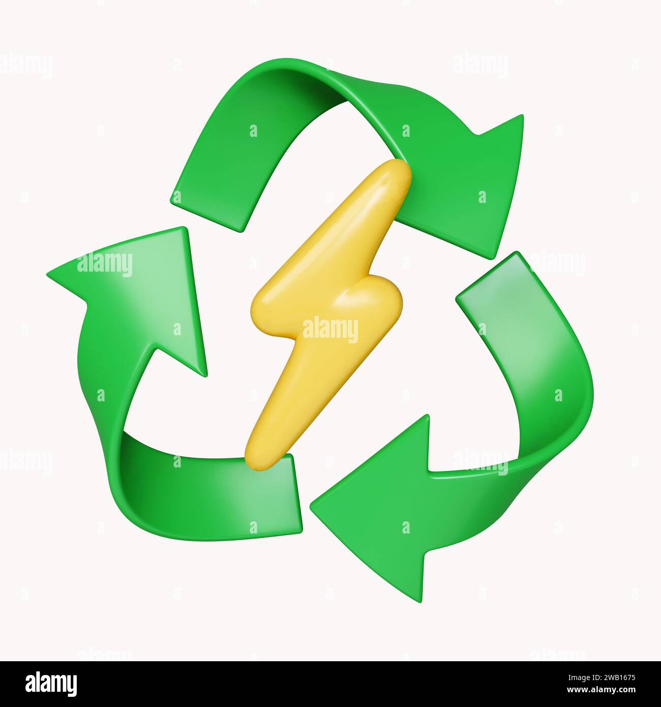 3d Recycle energy saving power concept, renewable, sustainable energy ...