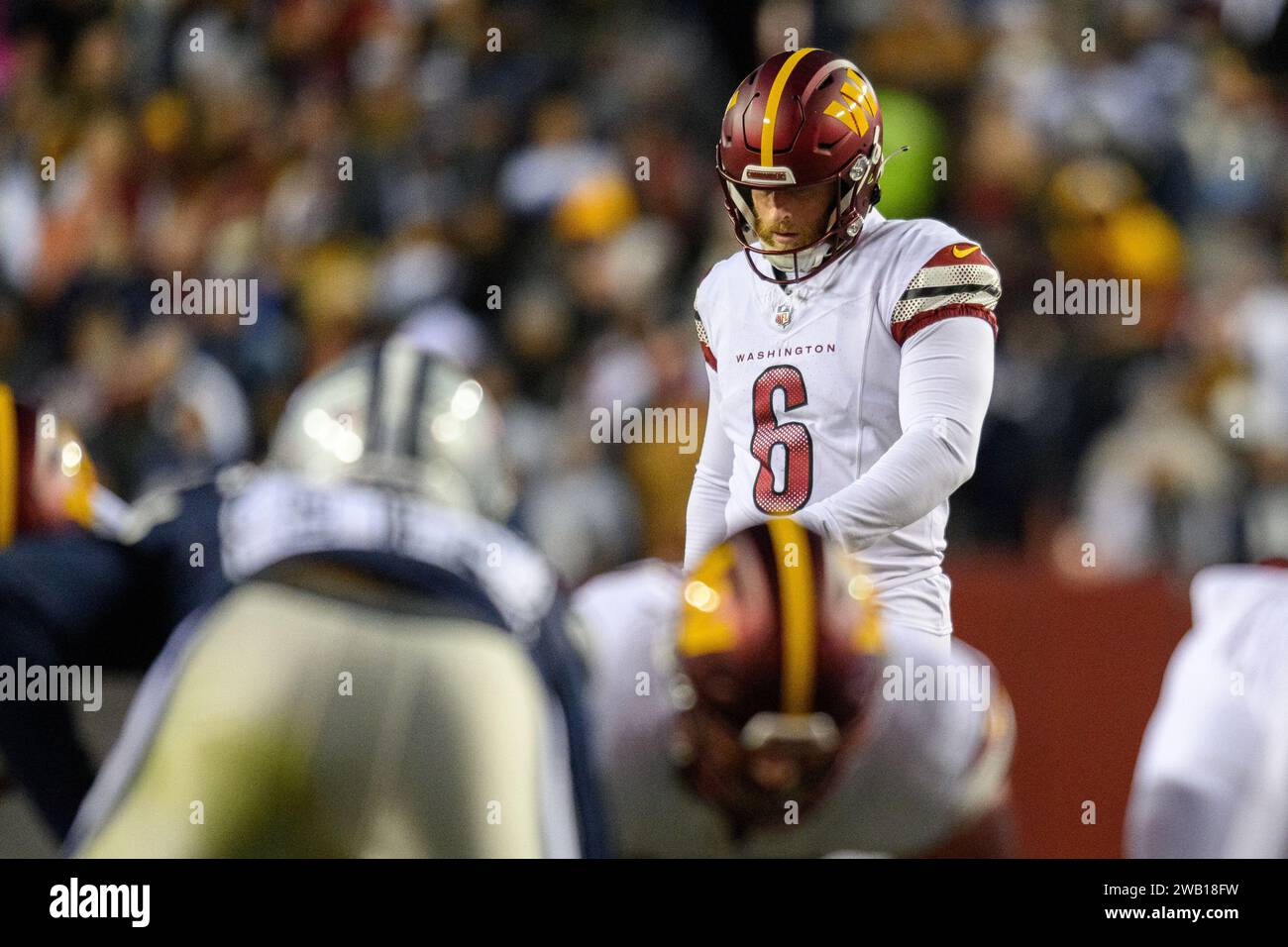 Landover, MD, USA. 07th Jan, 2025. Washington Commanders place kicker