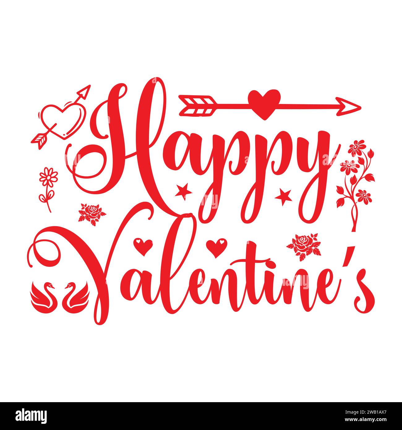 Valentines Day Typography T-Shirt Design Stock Vector Image & Art - Alamy