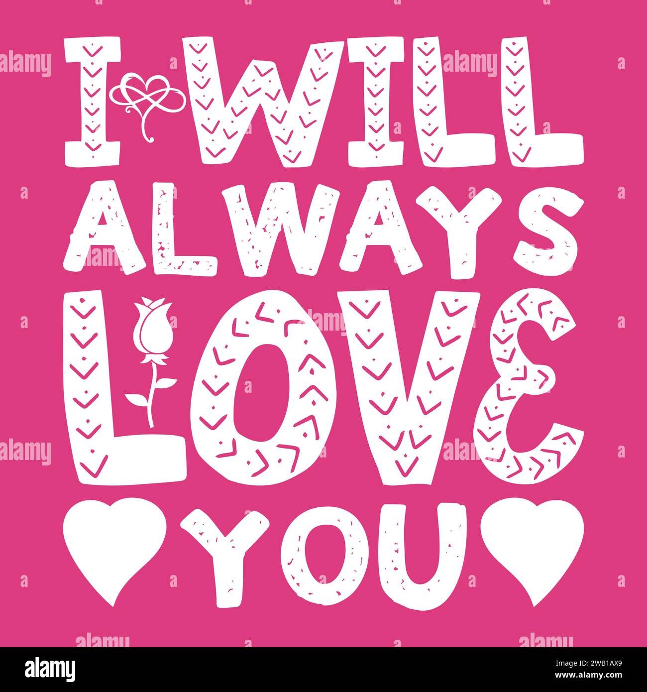 Valentines Day Typography T-Shirt Design Stock Vector