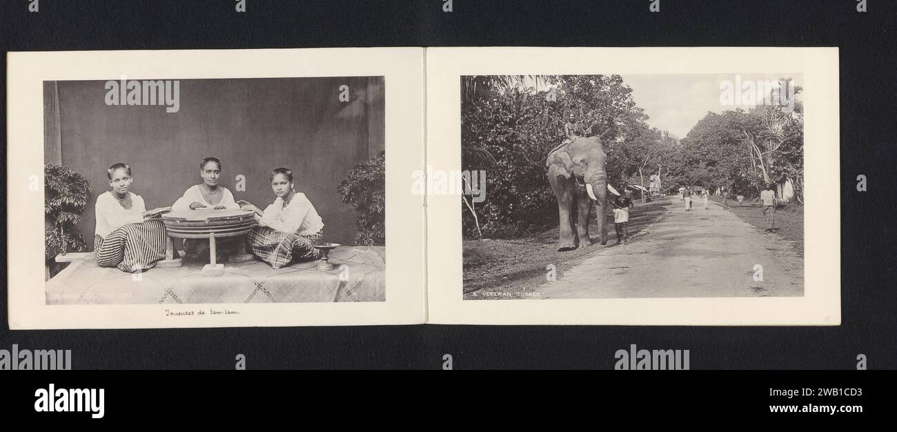 View of a man on an elephant, Henry William Cave, c. 1890 - c. 1910 ...