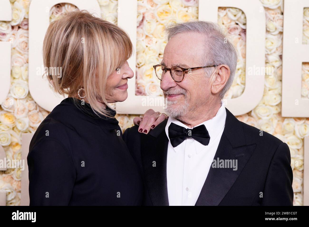 Kate Capshaw, left, arrives with her husband Steven Spielberg at the