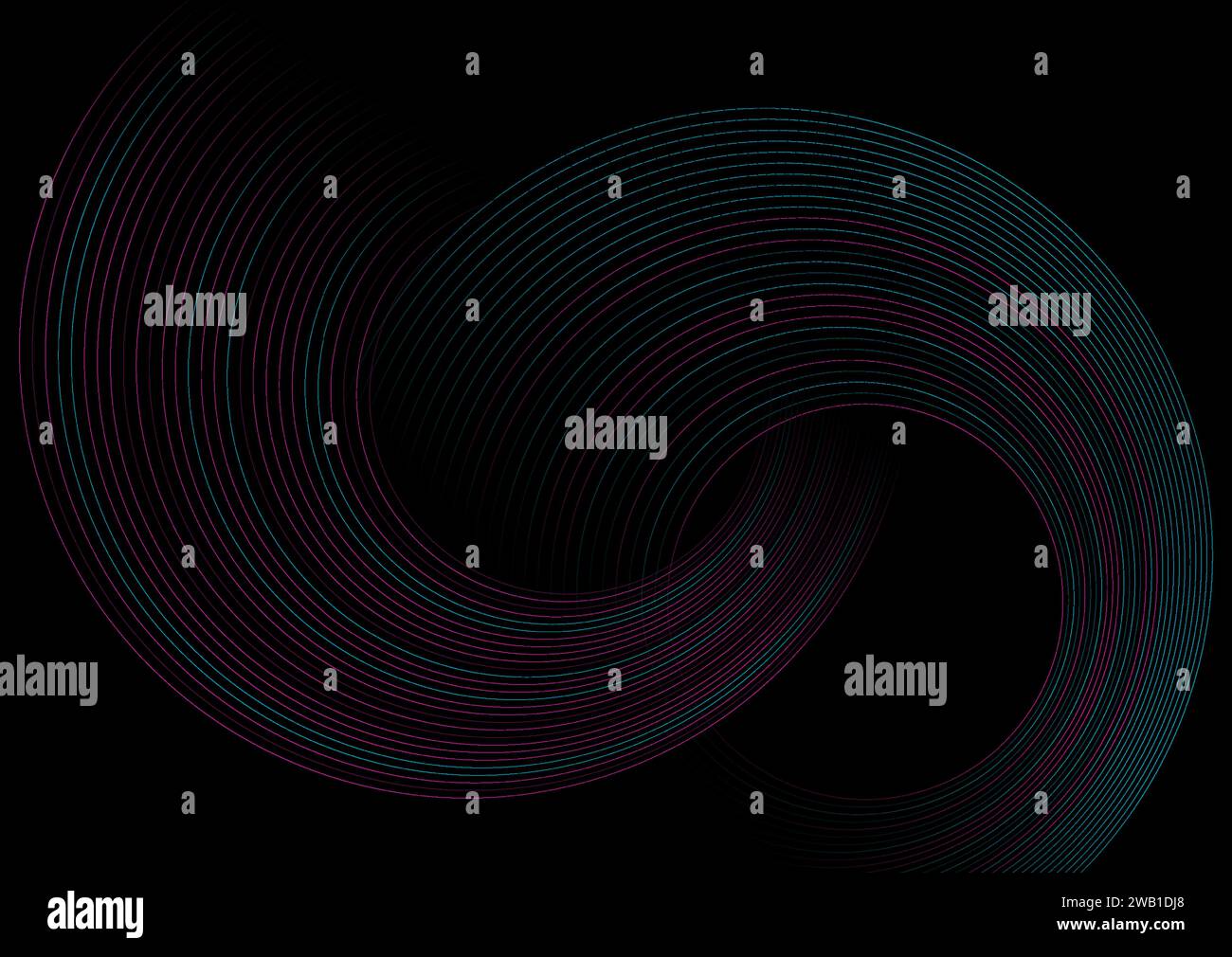 Blue purple minimal round lines abstract futuristic tech background ...