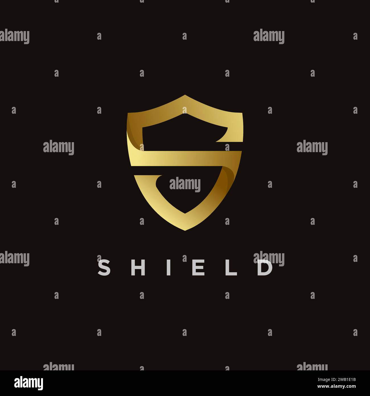 Elegant golden letter S shield logo icon Stock Vector Image & Art - Alamy